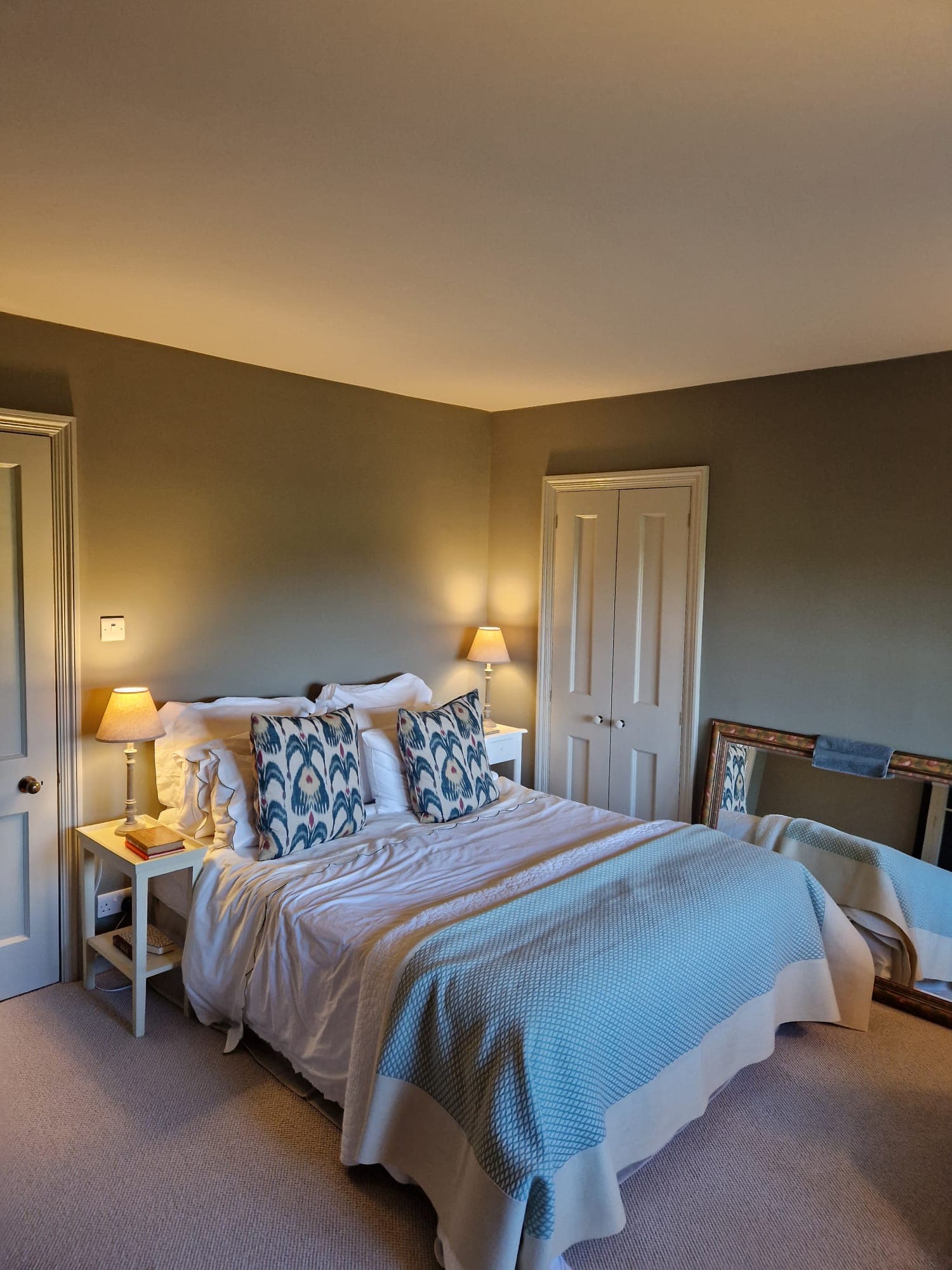 Bedroom — sage painted walls